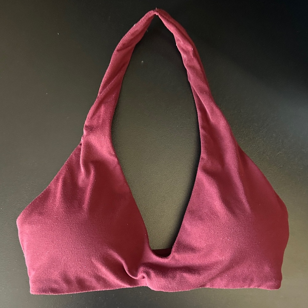 Women's Halter Bralette - Burgundy
